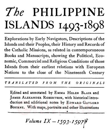 Thumbnail for The Philippine Islands, 1493–1898 (Vol. 9, 1593-1597)