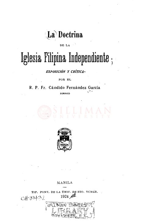 Thumbnail for La Doctrina de la Iglesia Filipina Independiente: Exposición y Crítica