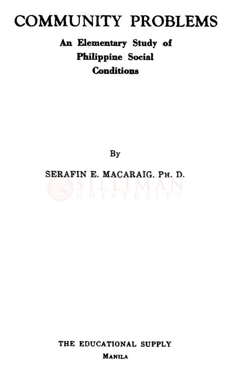 Thumbnail for Community problems: an elementary study of Philippine social conditions