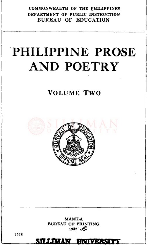 Thumbnail for Philippine prose and poetry (Vol. 2)