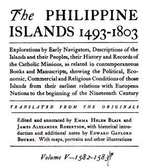 Thumbnail for The Philippine Islands, 1493–1803 (Vol. 5, 1582-1583)