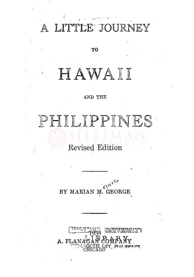 Thumbnail for A little journey to Hawaii and the Philippines (Revised Edition)