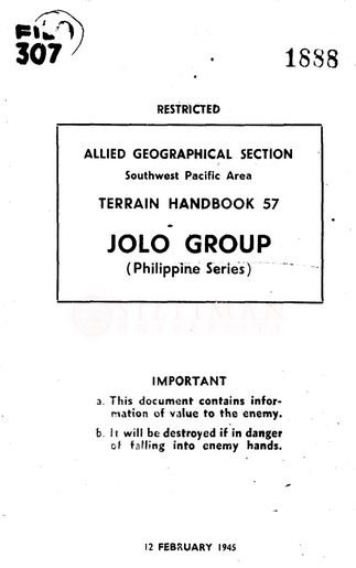Thumbnail for Terrain handbook 57: Jolo Group (Philippine series)