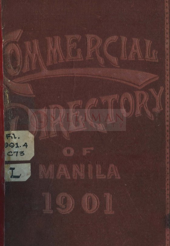 Thumbnail for Commercial directory of Manila, 1901