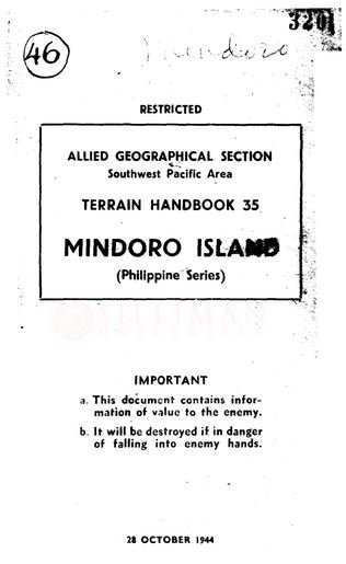 Thumbnail for Terrain handbook 35: Mindoro Island (Philippine series)