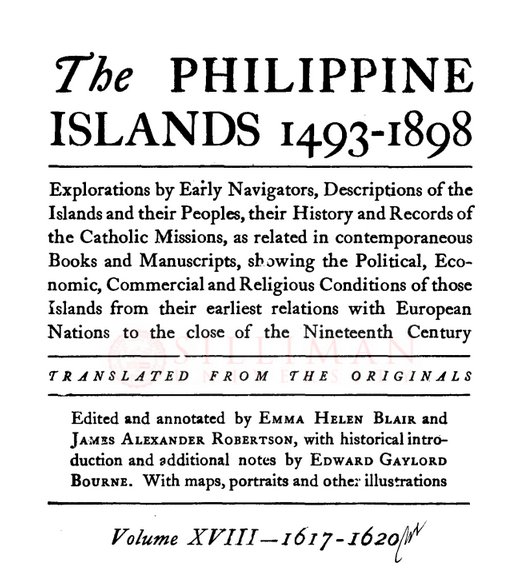 Thumbnail for The Philippine Islands, 1493-1898 (Vol. 18, 1617-1620)