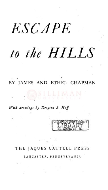 Thumbnail for Escape to the hills