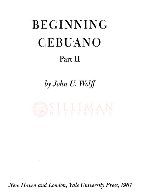 Thumbnail for Beginning Cebuano, Part II