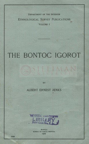 Thumbnail for The Bontoc Igorot (Ethnological Survey Publications, Volume 1)