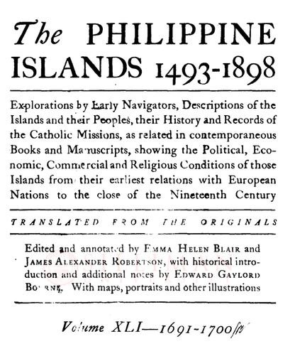 Thumbnail for The Philippine Islands, 1493-1898 (Vol. 41, 1691-1700)