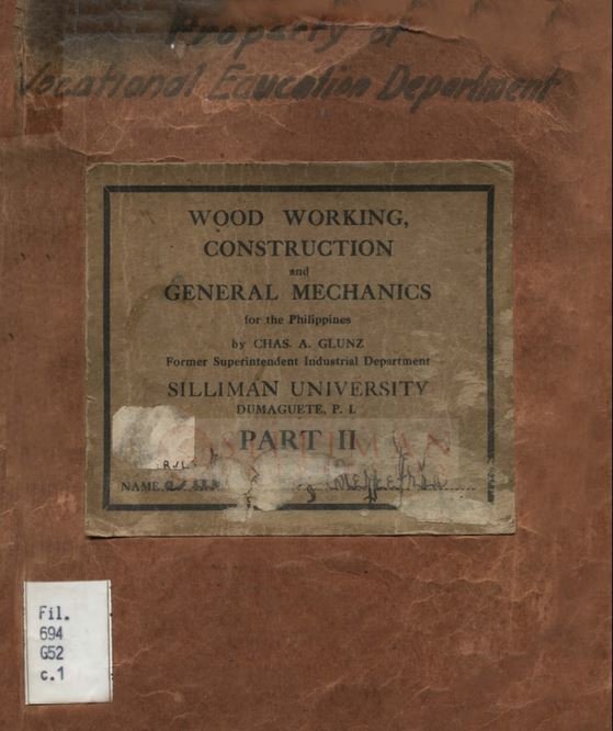 Thumbnail for Wood working, construction and general mechanics for the Philippines (Part II)