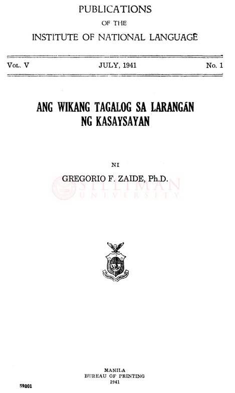 Thumbnail for Ang Wikang Tagalog sa Larangan ng Kasaysayan