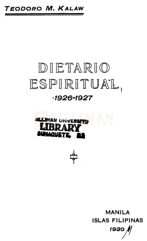Thumbnail for Dietario espiritual, 1926-1927