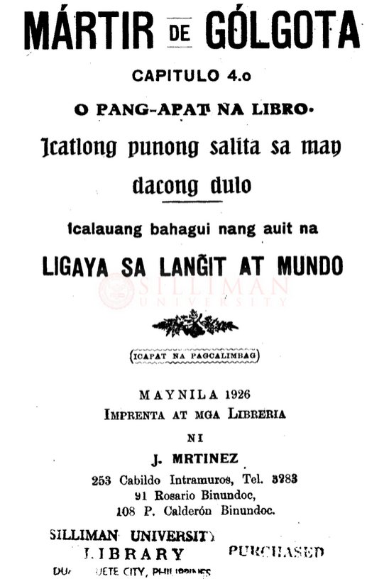 Thumbnail for Mártir de Gólgota (Chapter 4, Fourth Book, Second part of Ligaya sa Langit at Mundo)