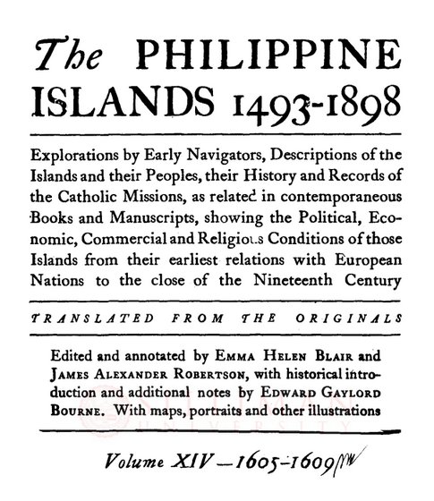 Thumbnail for The Philippine Islands, 1493–1898 (Vol. 14, 1605–1609)
