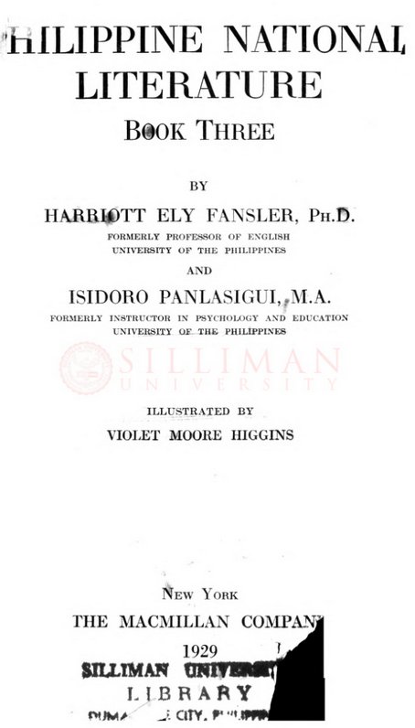 Thumbnail for Philippine national literature, book three