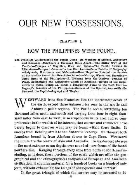 Thumbnail for Our new possessions: a graphic account, descriptive and historical, of the Philippine Islands, Puerto Rico, Cuba, and the Hawaiian Islands