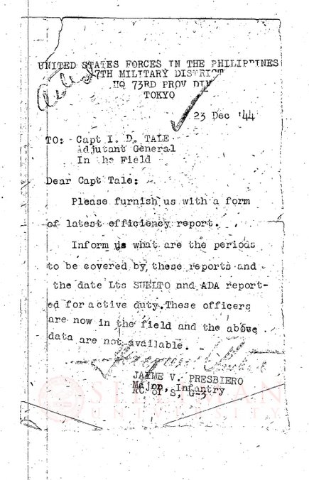Thumbnail for USFIP 7th Military District: World War II Casualty and Administrative Reports from Negros Oriental, 1944