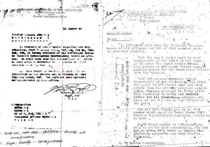 Thumbnail for World War II Filipino guerrilla service record and military intelligence correspondence (Negros Oriental)
