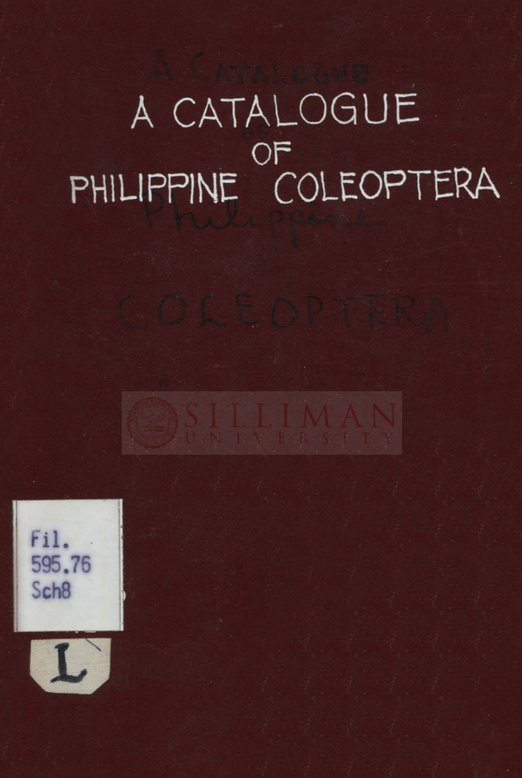Thumbnail for A catalogue of Philippine Coleoptera