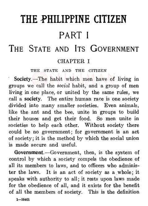 Thumbnail for The Philippine citizen: a text-book of civics, describing the nature of government, the Philippine government, and the rights and duties of citizens