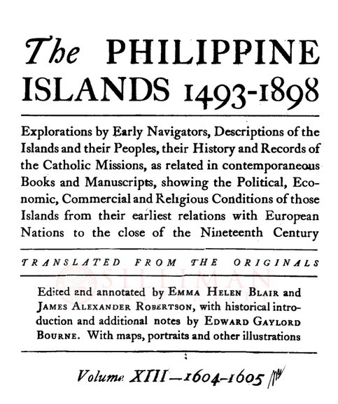 Thumbnail for The Philippine Islands, 1493–1898 (Vol. 13, 1604–1605)