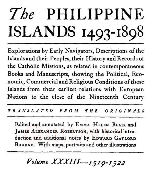 Thumbnail for The Philippine islands, 1493–1898 (Vol. 33, 1519–1522)