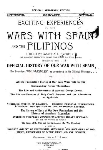 Thumbnail for Exciting experiences in our wars with Spain and the Filipinos