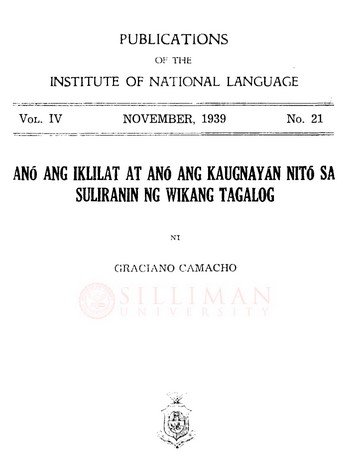 Thumbnail for Ano ang Iklilat at ano ang kaugnayan nito sa suliranin ng Wikang Tagalog
